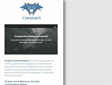 Tablet Screenshot of cerberus-international.com